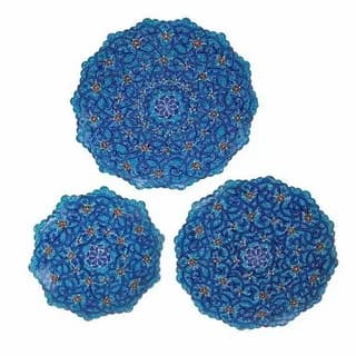 قیمت بشقاب مینا کاری فلزی + خرید باور نکردنی